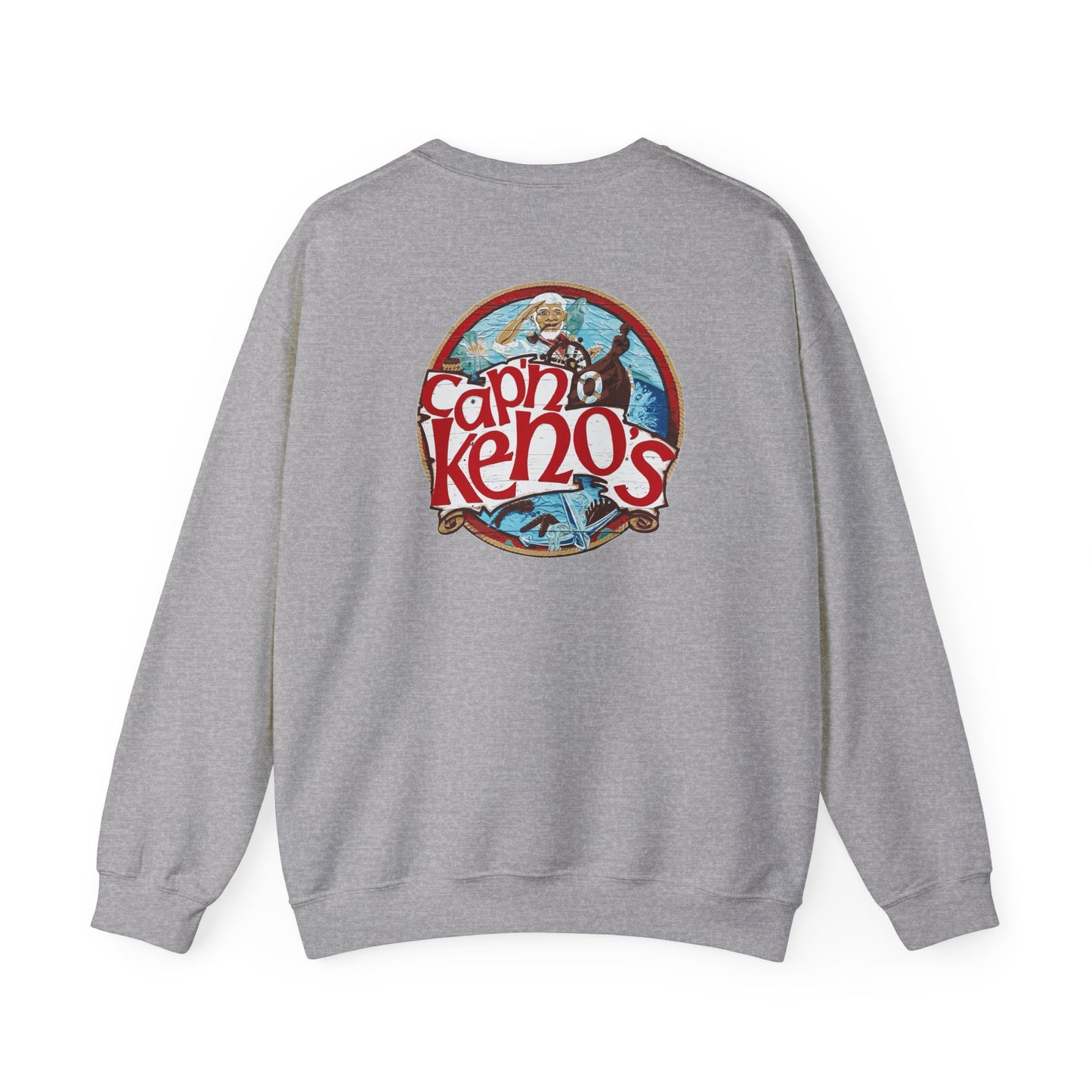 Captain Keno's Crewneck Sweatshirt Sign Logo - Grey