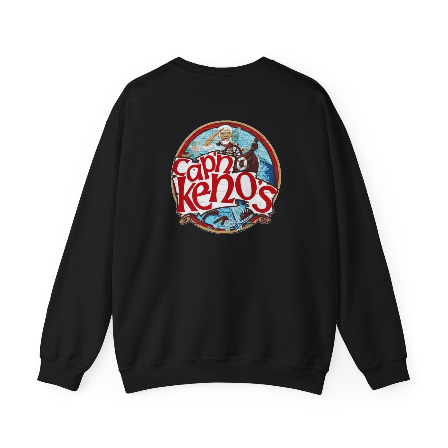 Captain Keno's Crewneck Sweatshirt Sign Logo - Black