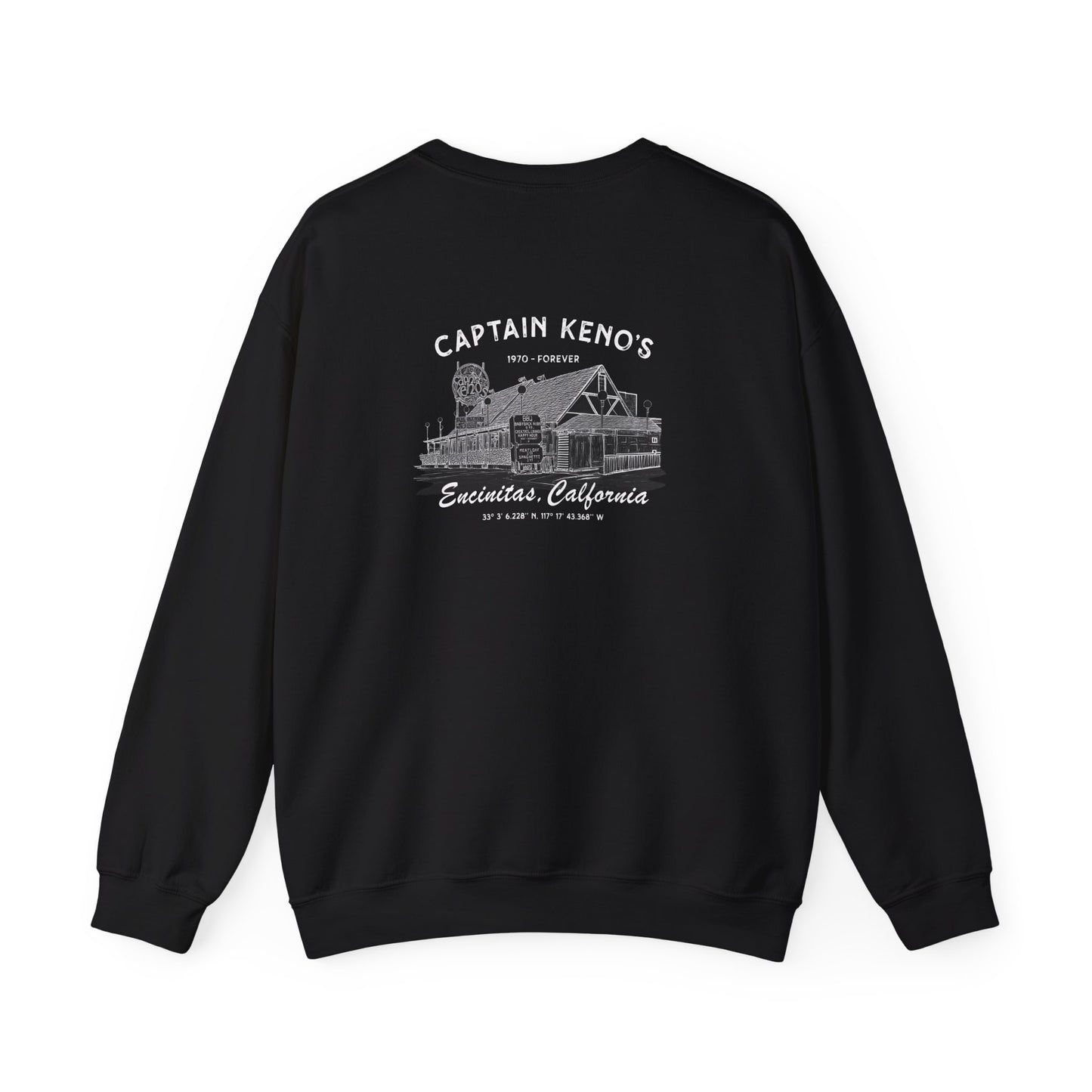 Captain Keno's Building Crewneck - Black