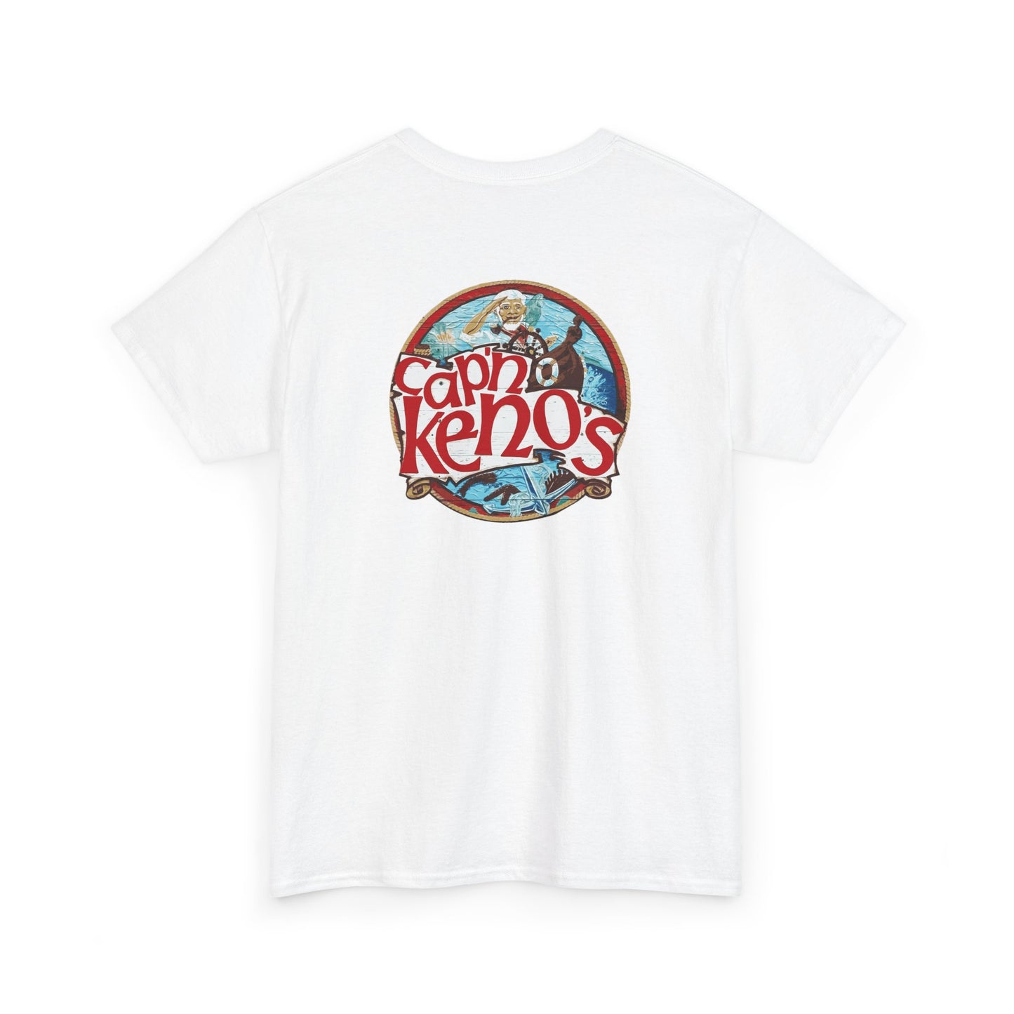 Captain Keno's T-Shirt Sign Logo - White