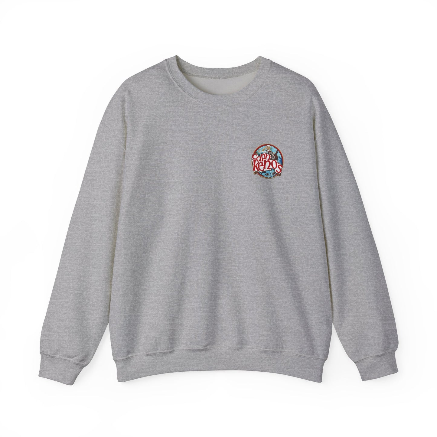 Captain Keno's Crewneck Sweatshirt Sign Logo - Grey