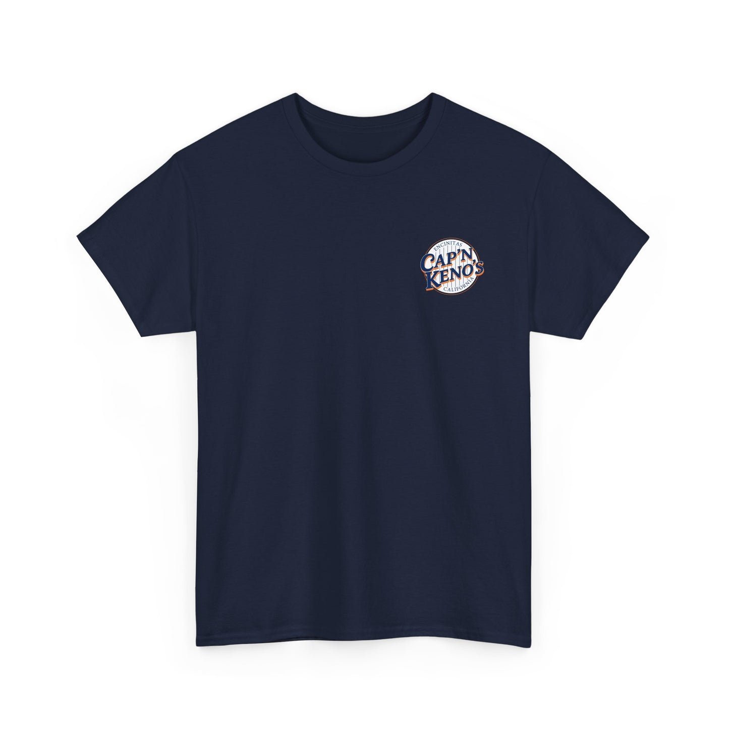 Pinstripe Pads Captain Keno's T-Shirt - Navy